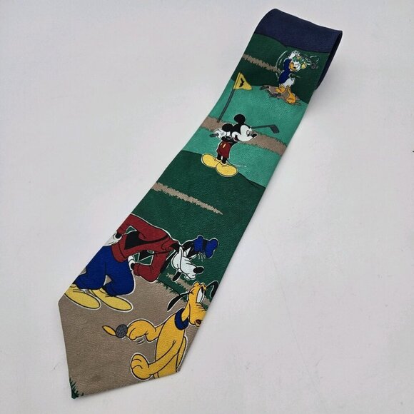 Mickey Mouse Golf Tie Mickey Unlimited Disney Goofy Donald Golf - Picture 1 of 7